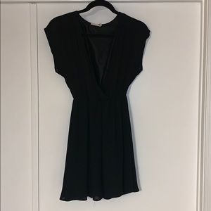 Short sleeved black dress